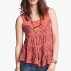 Free People Tiered Top Shirt Size Small